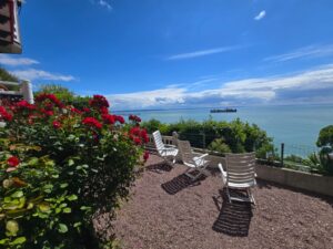 Le chalet norvégien de 1911 et sa terrasse n'attendent plus que vous !